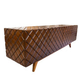 Diamond Brown High Gloss Walnut Wood Buffet Table for Dining Room Sideboards LOOMLAN By Victor Betancourt