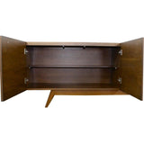 Diamond Brown High Gloss Walnut Wood Buffet Table for Dining Room Sideboards LOOMLAN By Victor Betancourt