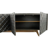 Diamond Dark Brown Cedar Wood Buffet Table for Dining Room Sideboards LOOMLAN By Victor Betancourt