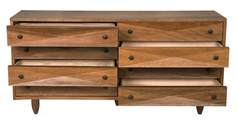 Diamond Double Wood Dark Walnut Chest Chests LOOMLAN By Noir