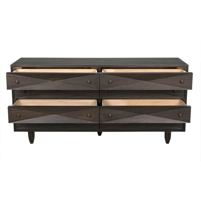 Diamond Double Wood Ebony Walnut Chest Chests LOOMLAN By Noir