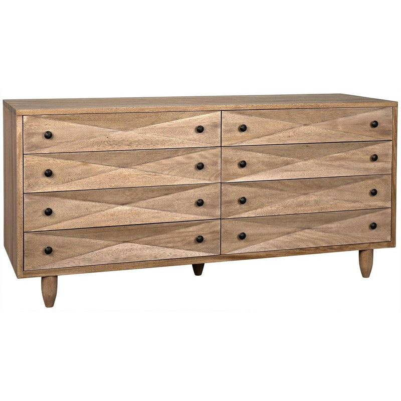 Diamond Double Wood Washed Walnut Chest Chests LOOMLAN By Noir