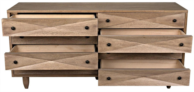 Diamond Double Wood Washed Walnut Chest Chests LOOMLAN By Noir