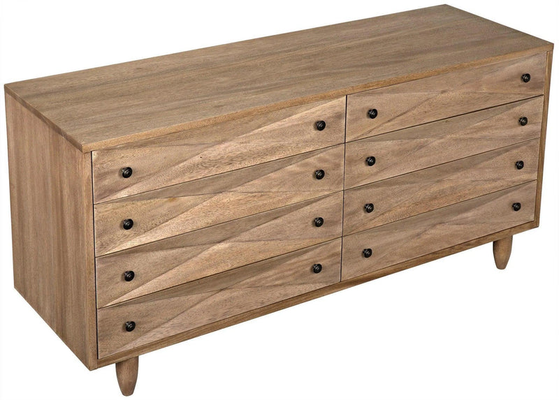 Diamond Double Wood Washed Walnut Chest Chests LOOMLAN By Noir