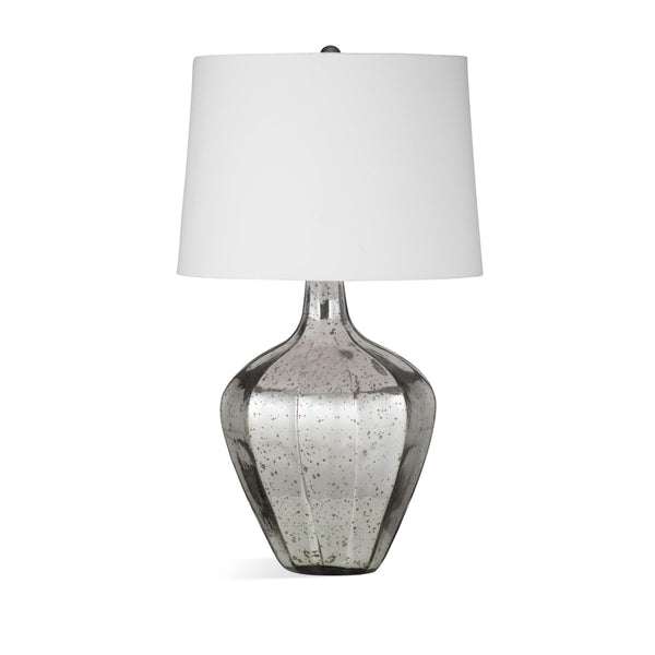 Diamond Glass Silver Table Lamp Table Lamps LOOMLAN By Bassett Mirror