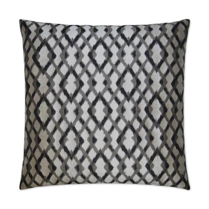 Diamond Mine Grey Throw Pillow With Insert Throw Pillows LOOMLAN By D.V. Kap