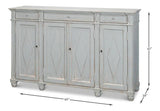 Diamond Wall Sideboard Blue Grey With Drawers Sideboards LOOMLAN By Sarreid