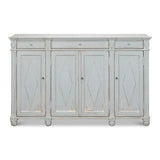 Diamond Wall Sideboard Blue Grey With Drawers Sideboards LOOMLAN By Sarreid