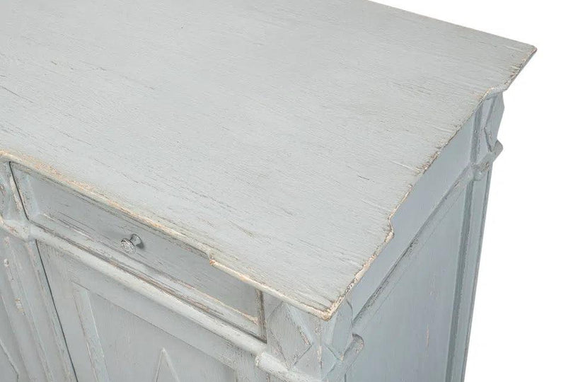 Diamond Wall Sideboard Blue Grey With Drawers Sideboards LOOMLAN By Sarreid