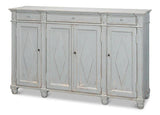 Diamond Wall Sideboard Blue Grey With Drawers Sideboards LOOMLAN By Sarreid