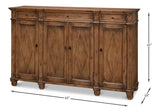 Diamond Wall Sideboard Brown With Drawers Sideboards LOOMLAN By Sarreid