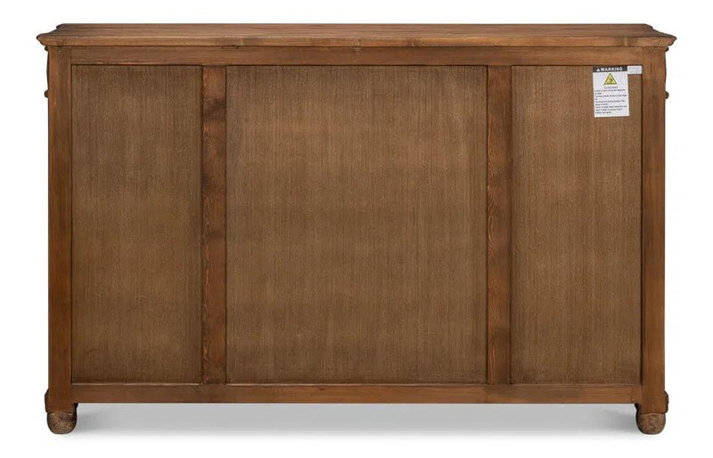 Diamond Wall Sideboard Brown With Drawers Sideboards LOOMLAN By Sarreid