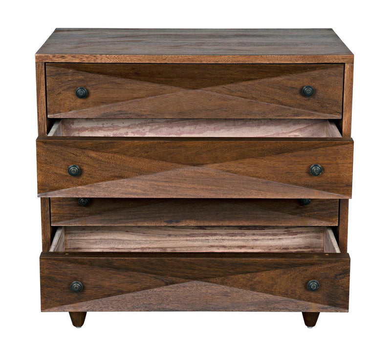 Diamond Wood Dark Walnut Chest Chests LOOMLAN By Noir