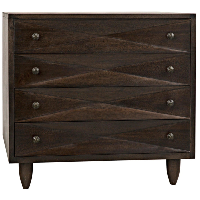 Diamond Wood Ebony Walnut Chest Chests LOOMLAN By Noir