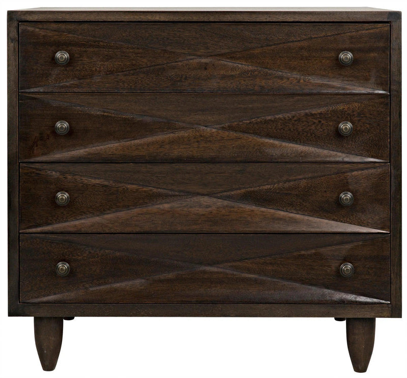 Diamond Wood Ebony Walnut Chest Chests LOOMLAN By Noir