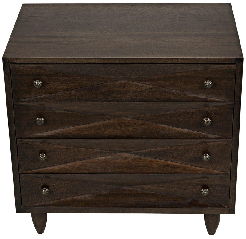 Diamond Wood Ebony Walnut Chest Chests LOOMLAN By Noir