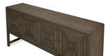 Dice Wood Brown 4 Door Sideboard Sideboards LOOMLAN By Sarreid