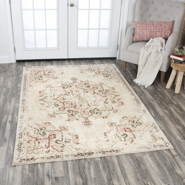 Dido Medallion Beige Large Area Rugs For Living Room Area Rugs LOOMLAN By LOOMLAN