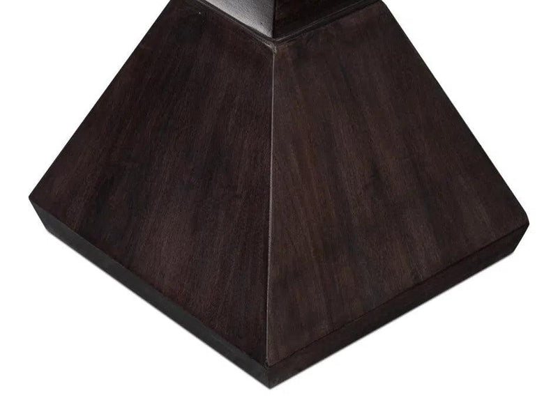 Diego Wood Brown Square End Table Side Tables LOOMLAN By Sarreid