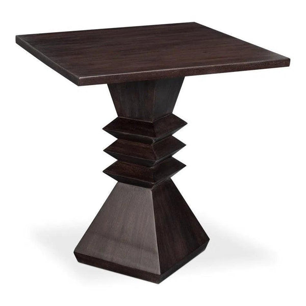 Diego Wood Brown Square End Table Side Tables LOOMLAN By Sarreid