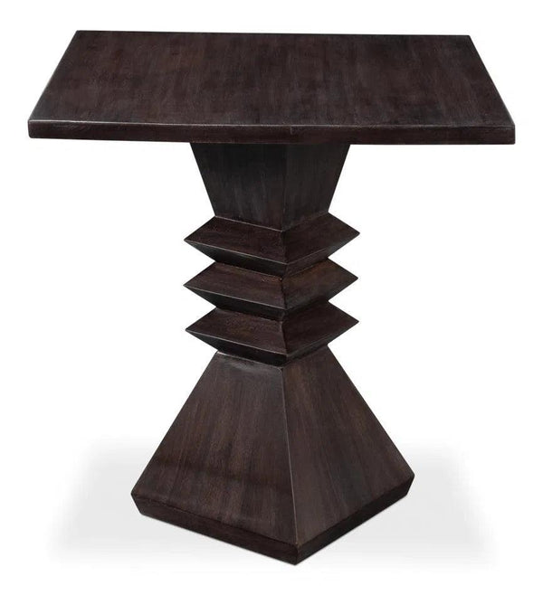 Diego Wood Brown Square End Table Side Tables LOOMLAN By Sarreid