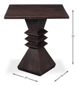 Diego Wood Brown Square End Table Side Tables LOOMLAN By Sarreid