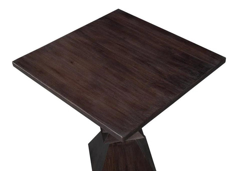 Diego Wood Brown Square End Table Side Tables LOOMLAN By Sarreid