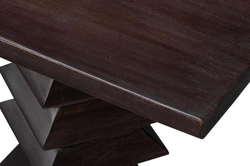 Diego Wood Brown Square End Table Side Tables LOOMLAN By Sarreid