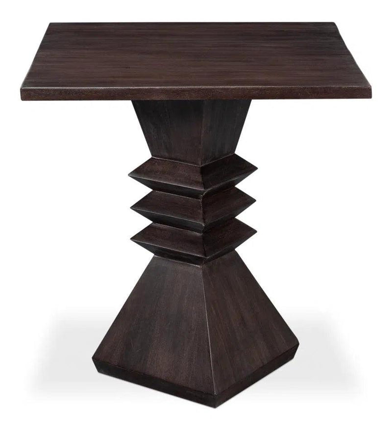 Diego Wood Brown Square End Table Side Tables LOOMLAN By Sarreid