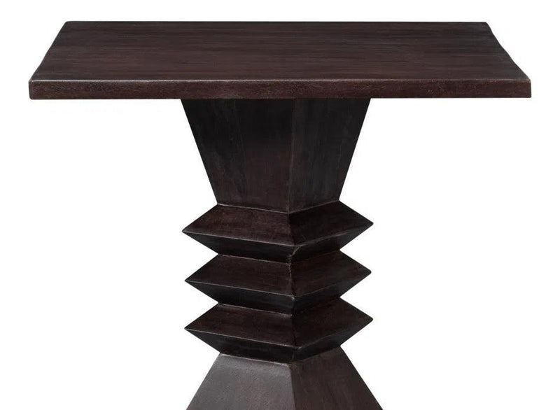 Diego Wood Brown Square End Table Side Tables LOOMLAN By Sarreid