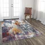 Diel Abstract Orange Large Area Rugs For Living Room Area Rugs LOOMLAN By LOOMLAN