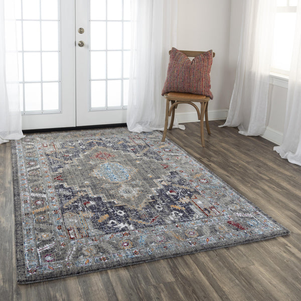 Diff Medallion Gray Large Area Rugs For Living Room Area Rugs LOOMLAN By LOOMLAN