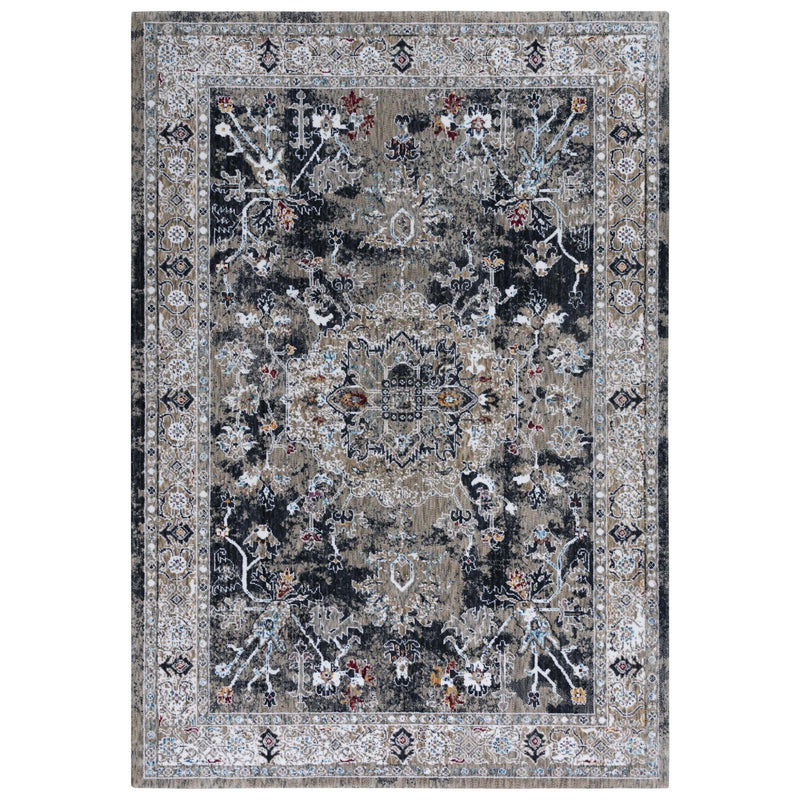 Dika Medallion Charcoal Large Area Rugs For Living Room Area Rugs LOOMLAN By LOOMLAN