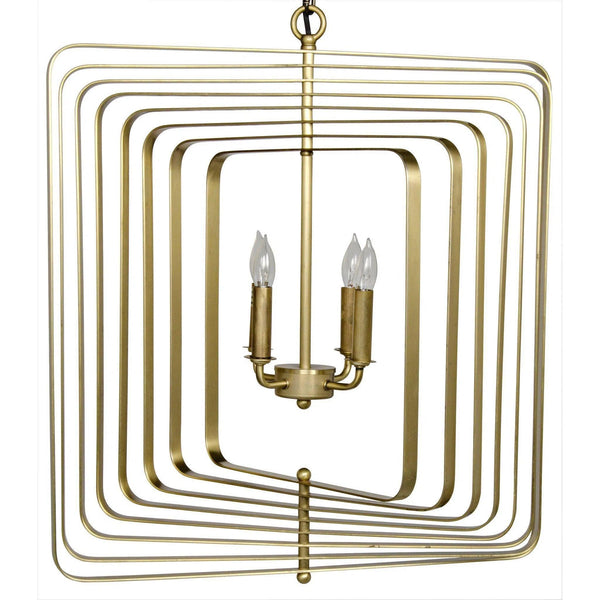 Dimaclema Metal Small Chandelier With Brass Finish Chandeliers LOOMLAN By Noir