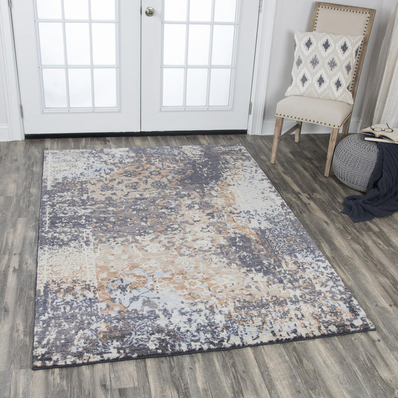 Dime Floral Rust Large Area Rugs For Living Room Area Rugs LOOMLAN By LOOMLAN