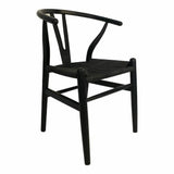 Dining Chair Black (Set Of 2) Black Scandinavian Dining Chairs LOOMLAN By Moe's Home