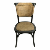 Dining Chair (Set Of 2) Black Rustic Dining Chairs LOOMLAN By Moe's Home