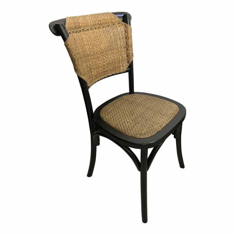 Dining Chair (Set Of 2) Black Rustic Dining Chairs LOOMLAN By Moe's Home