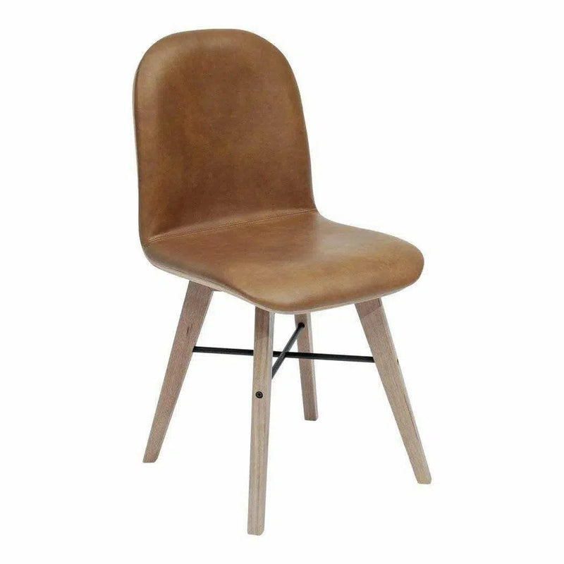 Dining Chair (Set of 2) Brown Scandinavian Dining Chairs LOOMLAN By Moe's Home