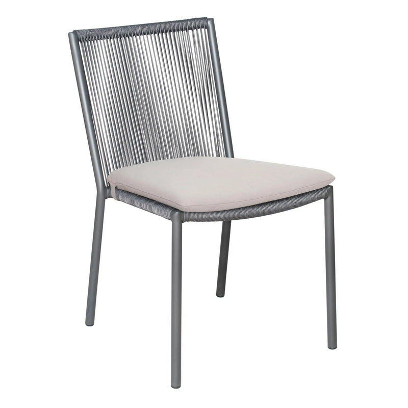 Dining Side Chair Set of Two - Dark Gray Outdoor Outdoor Dining Chairs LOOMLAN By Seasonal Living