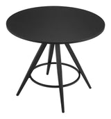 Dinos Wood and Steel Black Round Dining Table Dining Tables LOOMLAN By Zuo Modern