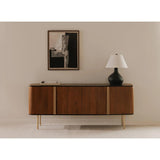 Dionne Wood and Metal Brown 4 Door Sideboard Sideboards LOOMLAN By Moe's Home