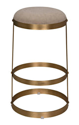 Dior Bar Steel Stool With Brass Finish Bar Stools LOOMLAN By Noir