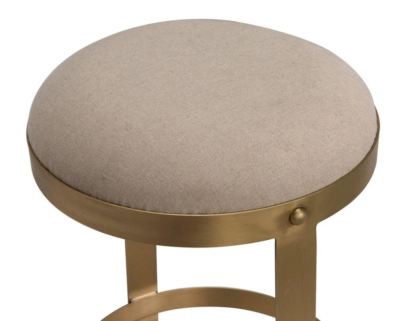 Dior Bar Steel Stool With Brass Finish Bar Stools LOOMLAN By Noir