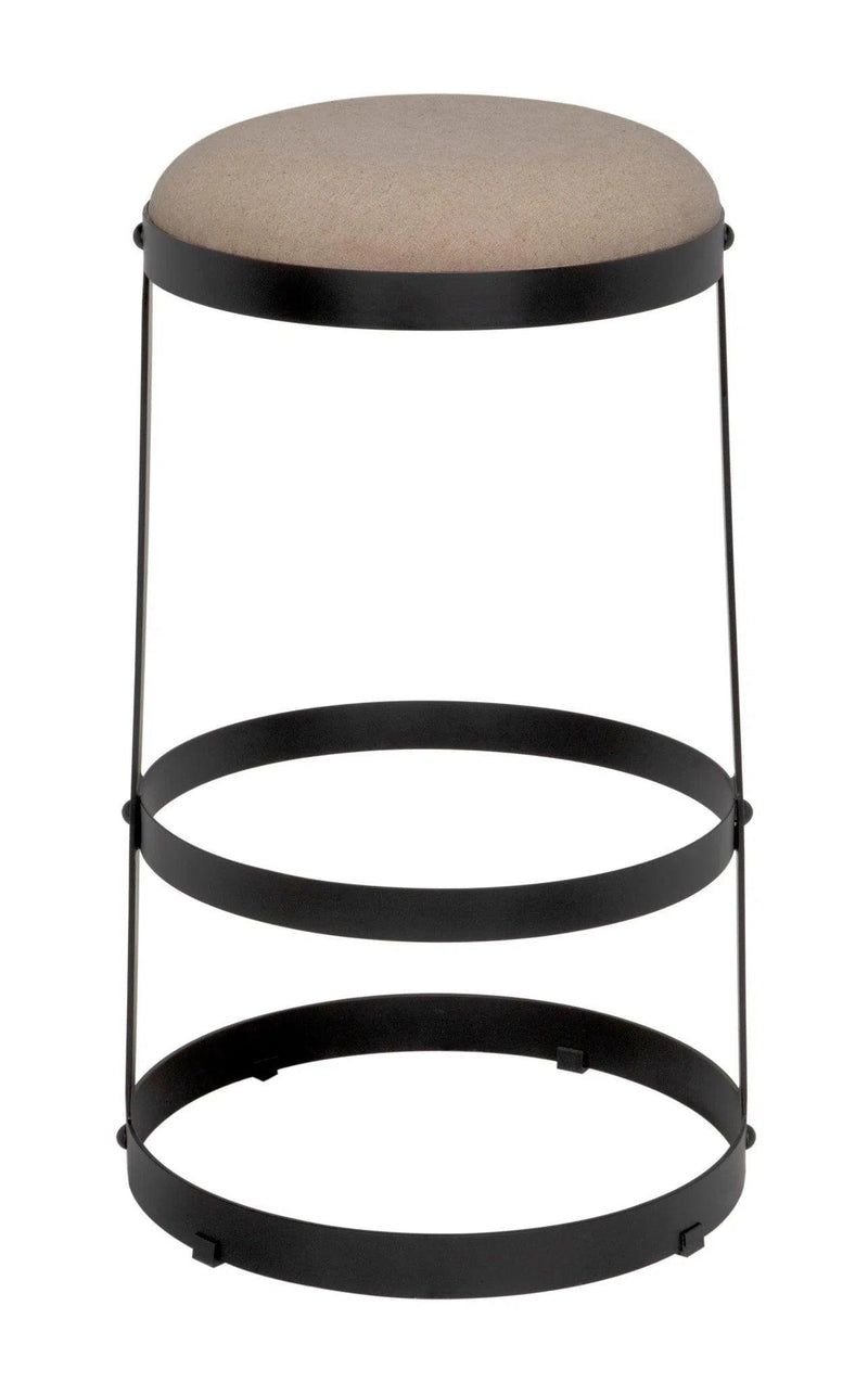 Dior Black Steel Bar Stool Bar Stools LOOMLAN By Noir