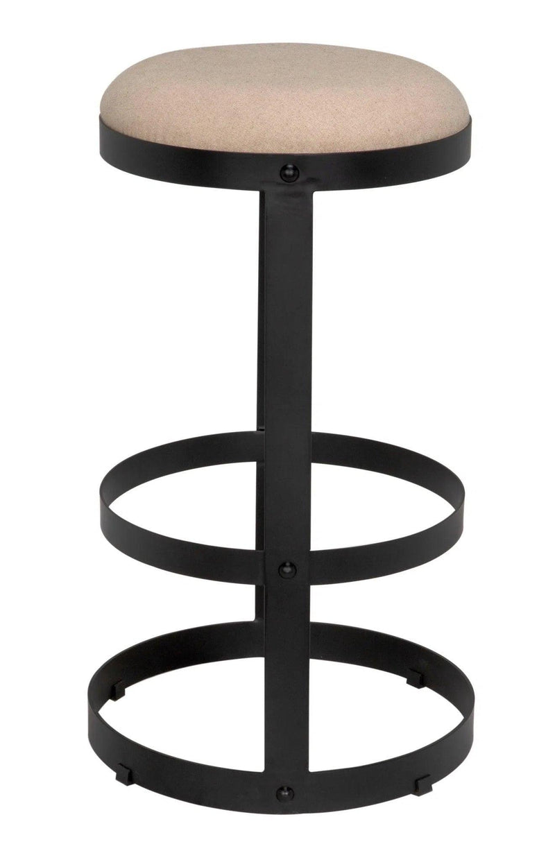 Dior Black Steel Bar Stool Bar Stools LOOMLAN By Noir