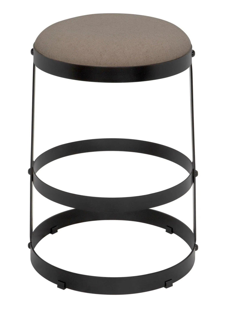 Dior Black Steel Counter Stool Counter Stools LOOMLAN By Noir