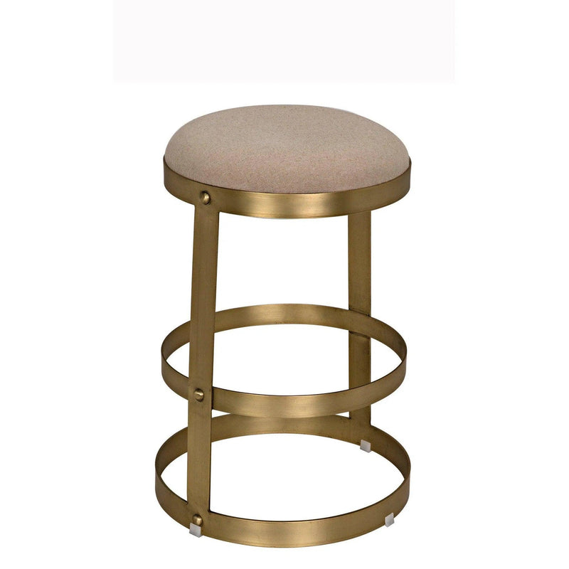 Dior Steel Counter Stool With Brass Finish Counter Stools LOOMLAN By Noir