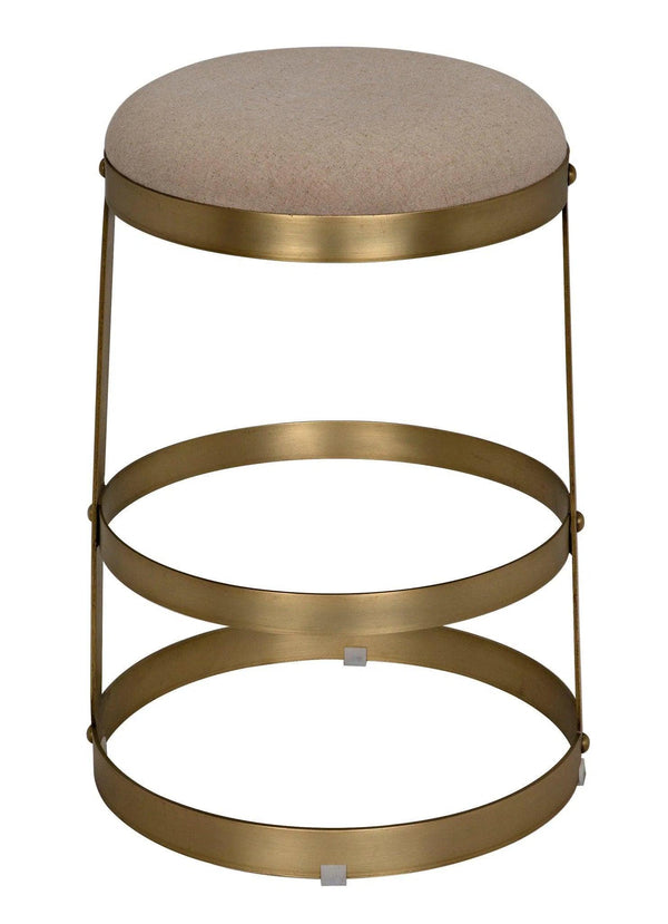 Dior Steel Counter Stool With Brass Finish Counter Stools LOOMLAN By Noir