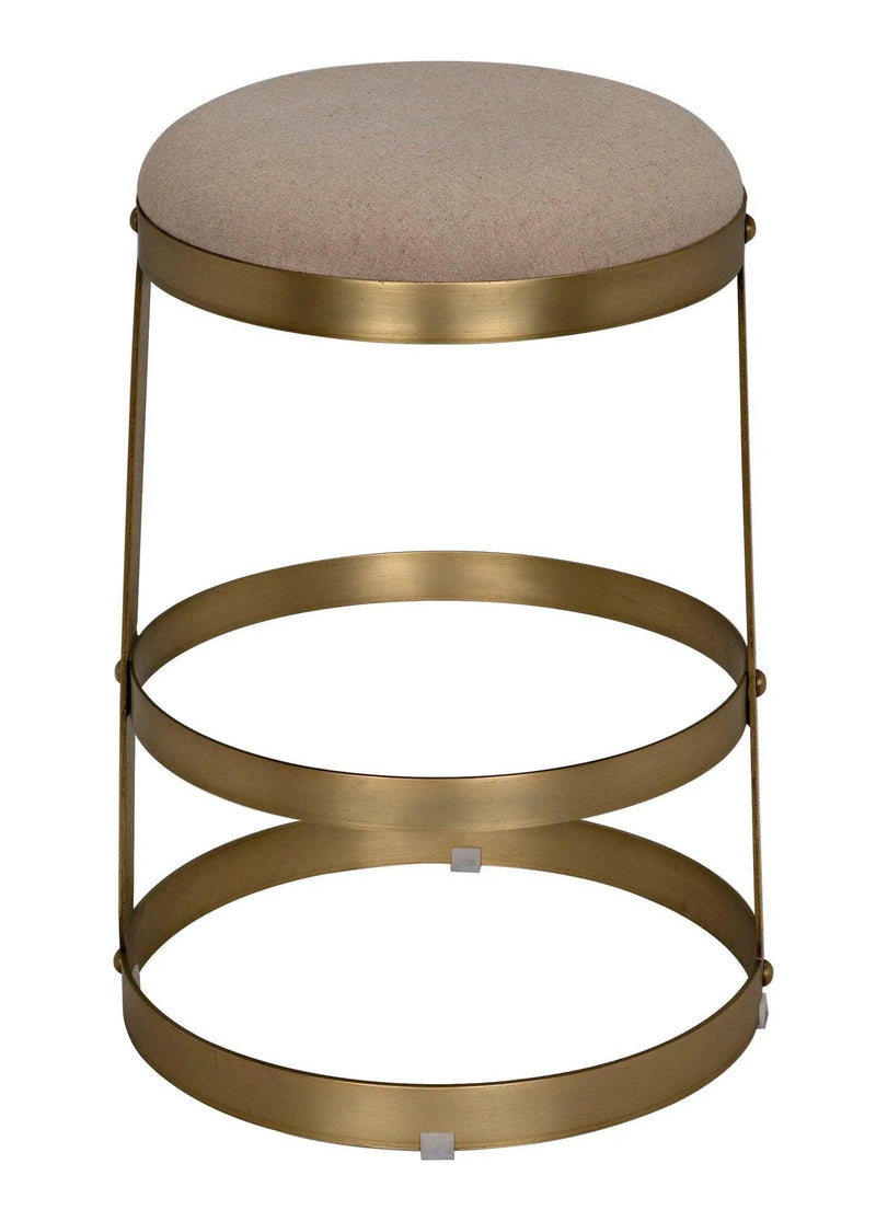 Dior Steel Counter Stool With Brass Finish Counter Stools LOOMLAN By Noir